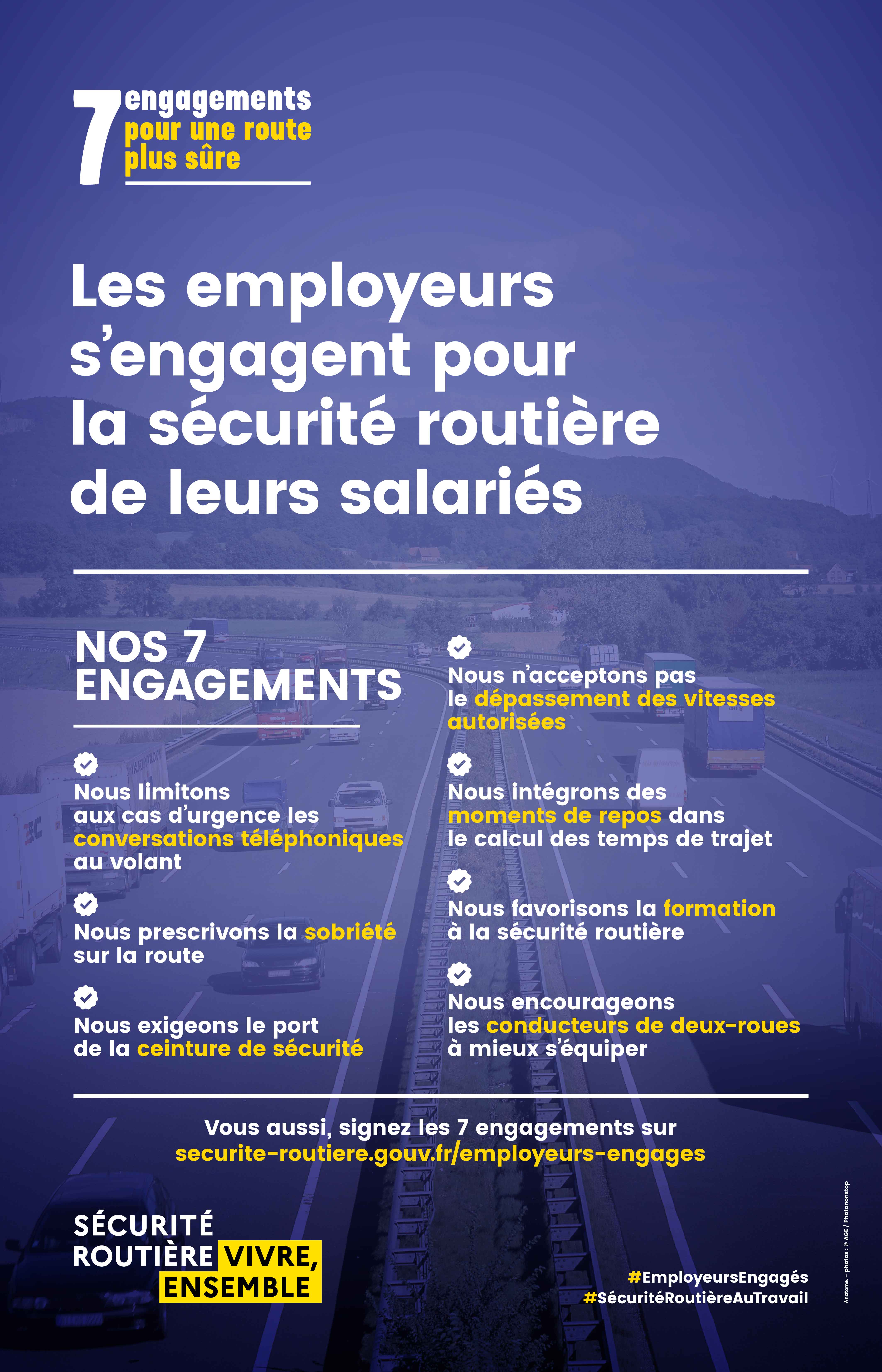 affiche charte sécurité routière 2023