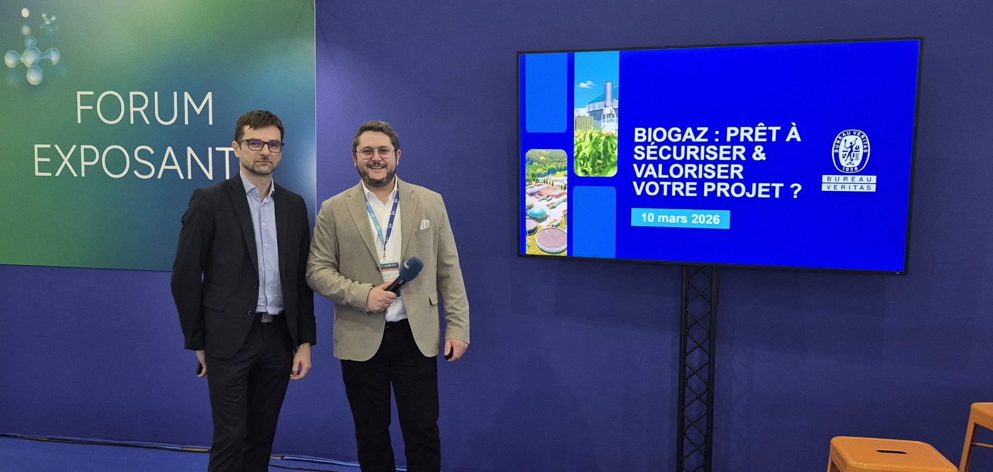 Expert présents sur le stand de Bureau Veritas à Expobiogaz