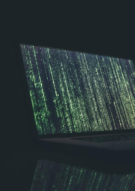 Ecran d'ordinateur piraté